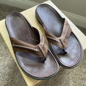 Ecco Leather Thongs Flip Flop Sandals Men's Euro Size 45